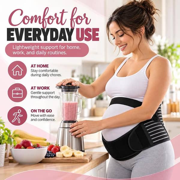 Maternity Support Belt for Pregnancy | Adjustable Belly Band & Waist Support for Women