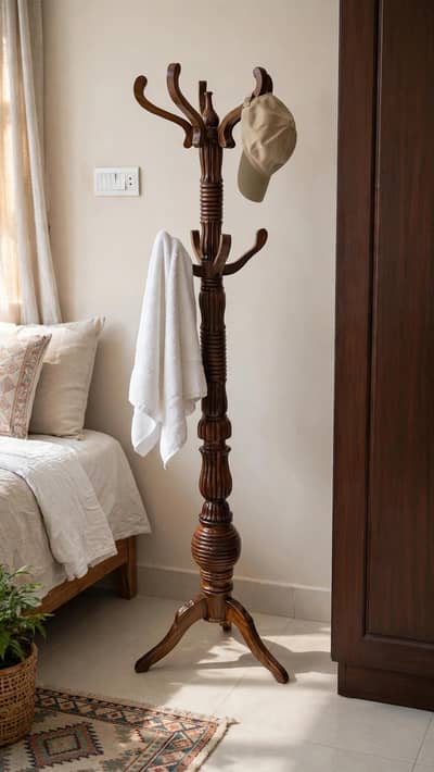 wooden Coat Stand -Towel stand / Cap stand-Sheesham wood