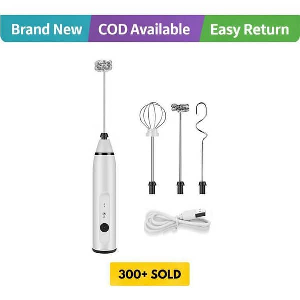 USB Rechargeable Milk Frother | Electric Coffee Beater for Cappuccino Latte & Drinks