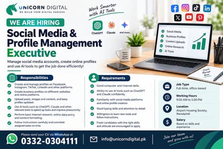 Social media management -Office Job