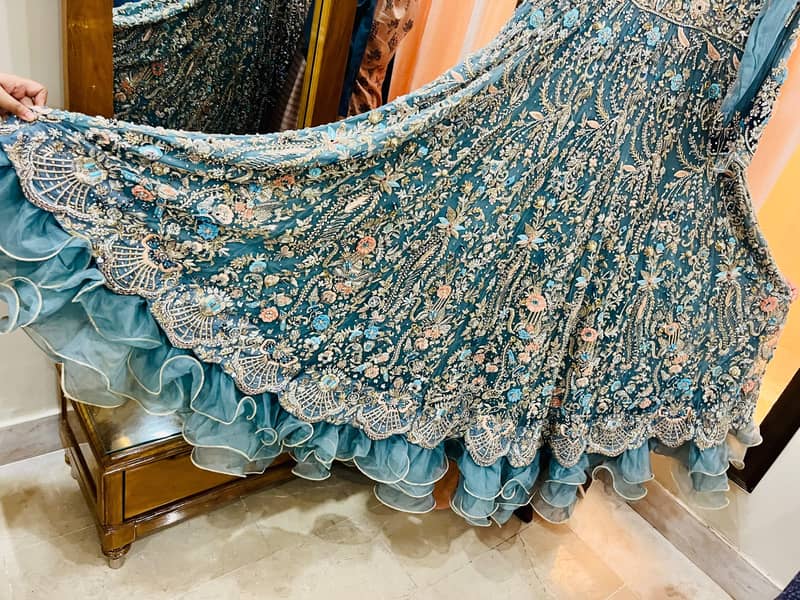 Premium Sky Blue Bridal Maxi – Medium Size | Net Fabric | Heavy luxury ...