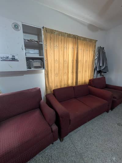 Maroon Sofa Set- 3 pieces-  4 seater