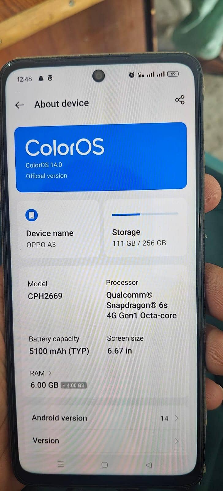 OPPO A3 5