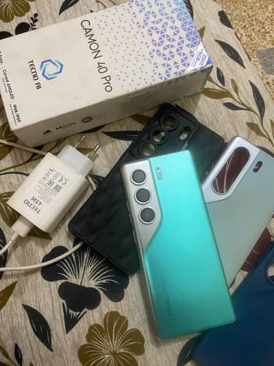 Tecno CAMON 40 Pro complete box 4month warranty
