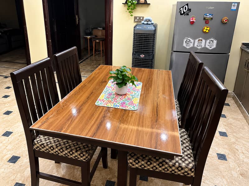 Elegant Wooden Dining Table with Chairs – Stylish Dining Set 1