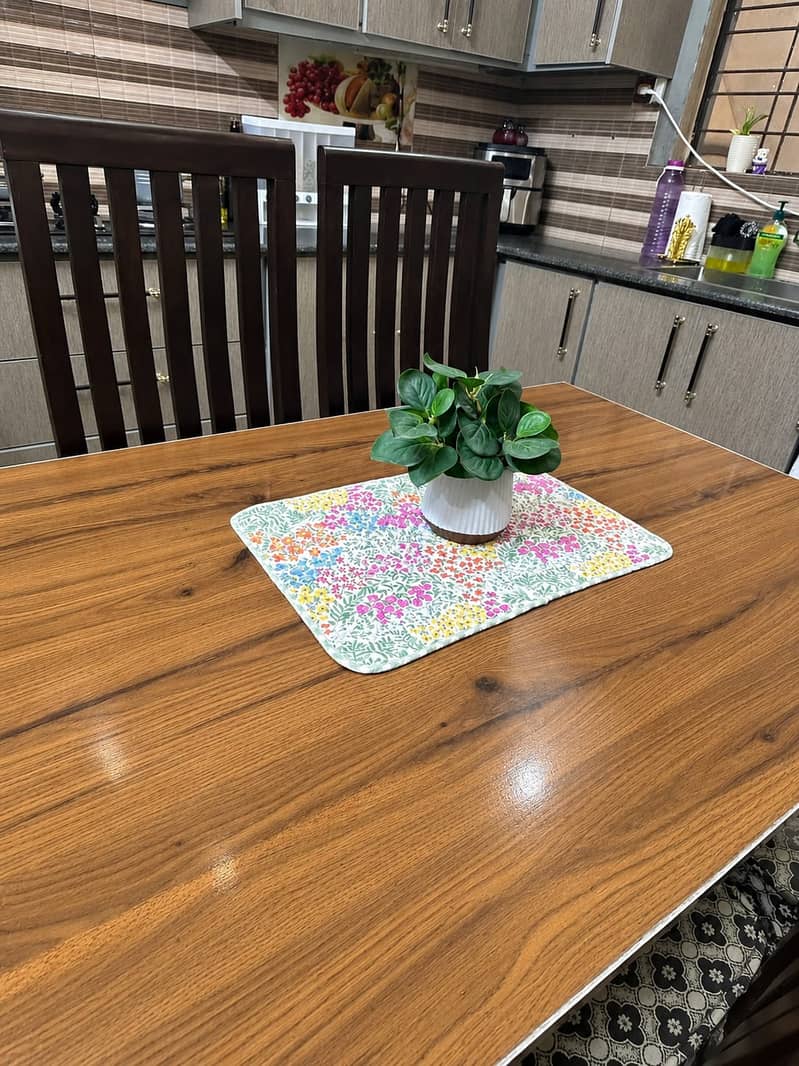 Elegant Wooden Dining Table with Chairs – Stylish Dining Set 2