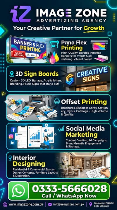 Printing/Sign/Boards/Digital/Marketing/Interior Designing