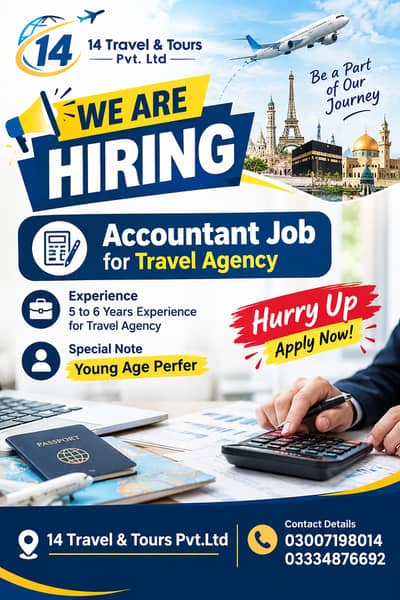 We Are Hiring – Accountant for Travel Agency | 14 Travel & Tours Pvt.