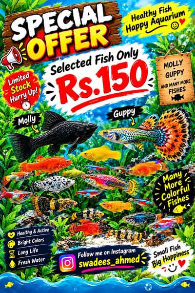 molly  guppy blue line and more