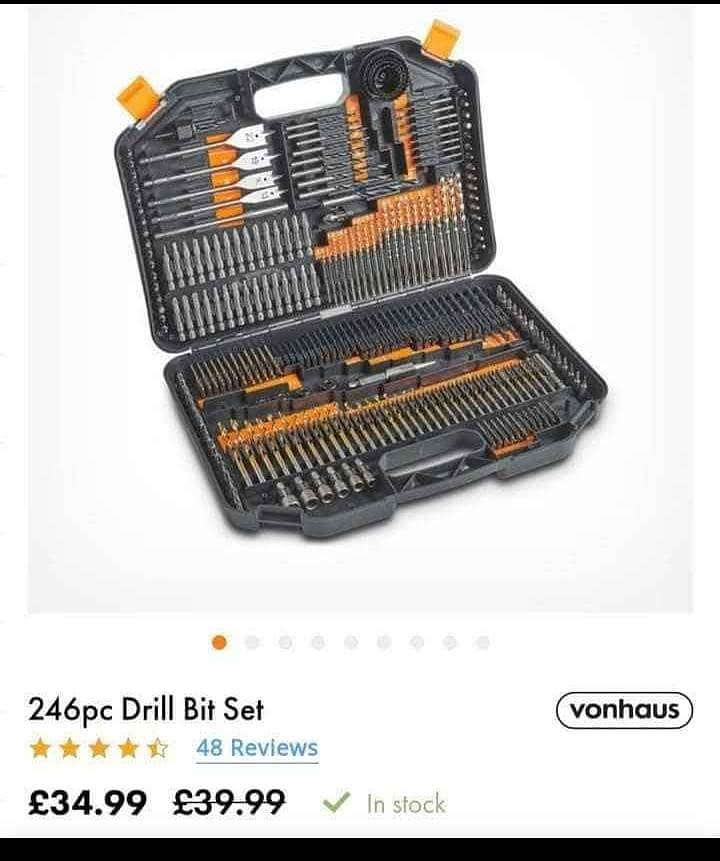 246 pc drill bits set 0