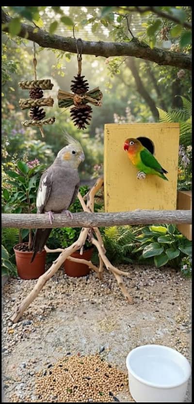 Cocktail femail and Love Bird Male
