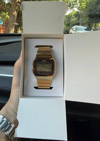 Brand New Unworn Casio A700WG-9A, with Box and Papers