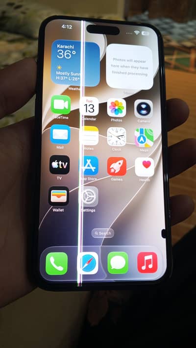 Apple iPhone 15 plus line in panel and back really slightly cracked