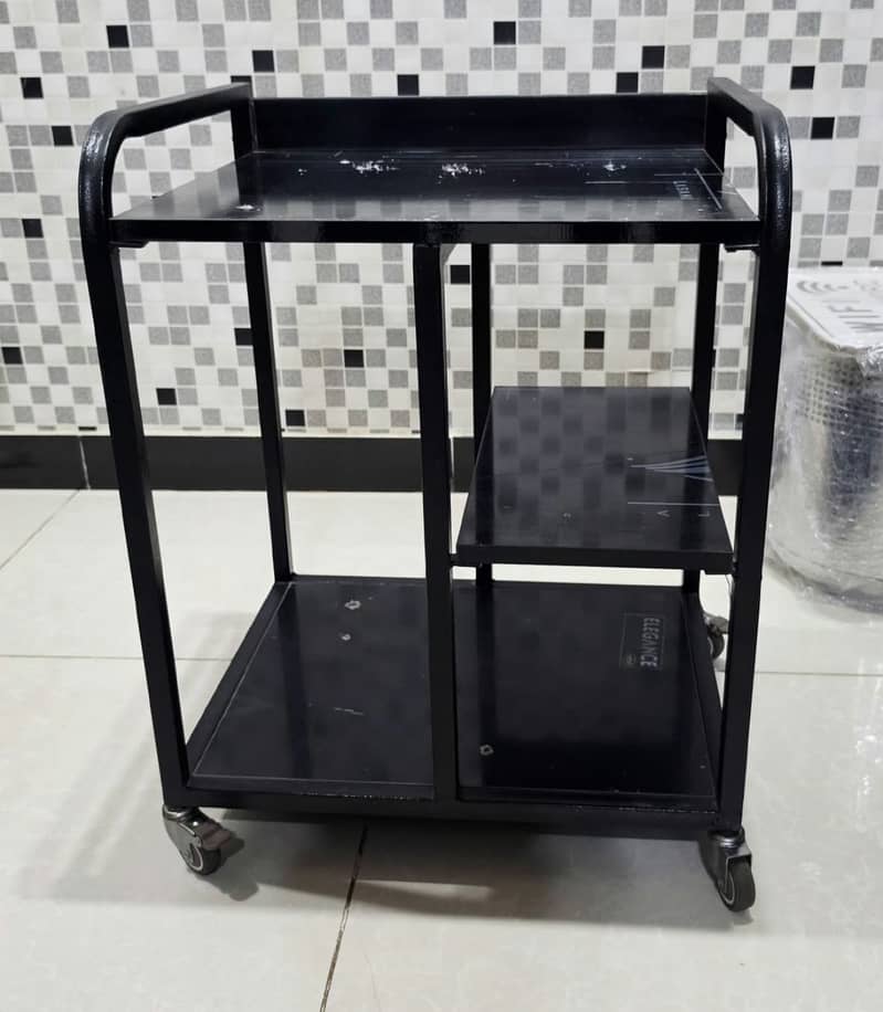 Three-Tier Multipurpose Utility Trolley 0