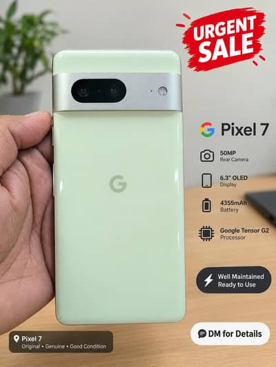 Google Pixel 7 sell 10/10 condition dual sim working