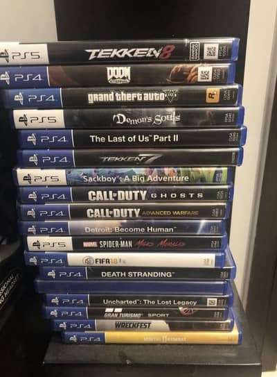 Selling new and used game of PlayStation5 and PlayStation4