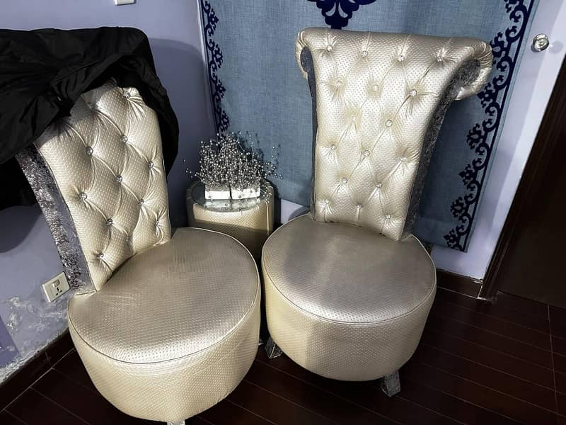 2 seater sofa set long back with table 1