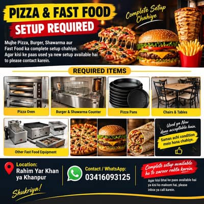 Need Pizza & Fastfood Setup Required