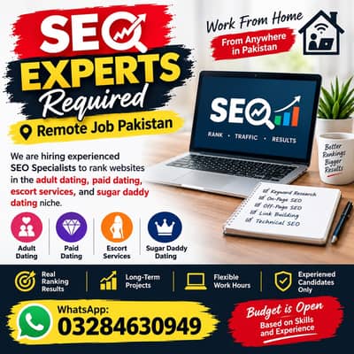 SEO Expert Required | Remote Job Pakistan | Work From Home | SEO