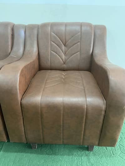 Sofa 5 seater 3+1+1, cabinet, boss chair and boss table