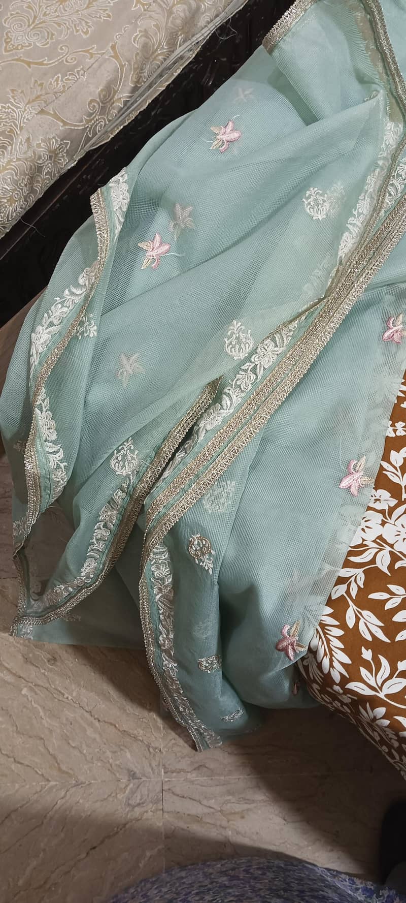 Mint green khadi 1