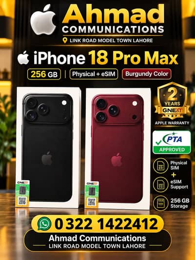 Apple iPhone 18 Pro Max pta GNExt 2year warranty