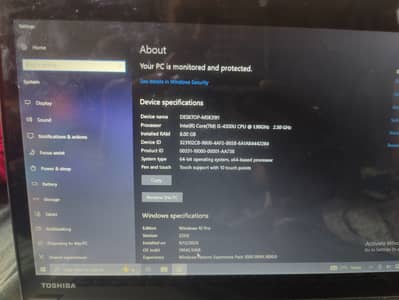 TOSHIBA PORTAGE Touch screen laptop for sell