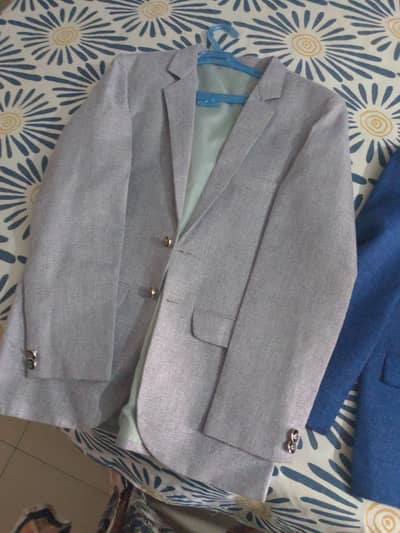 Baby Boy Grey & Blue Blazer / Coat 12 year or ya 7 sa8 year ka liay