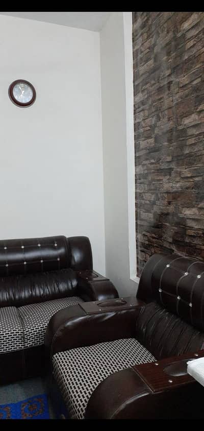 Brown leather 6 seater sofa set for sale