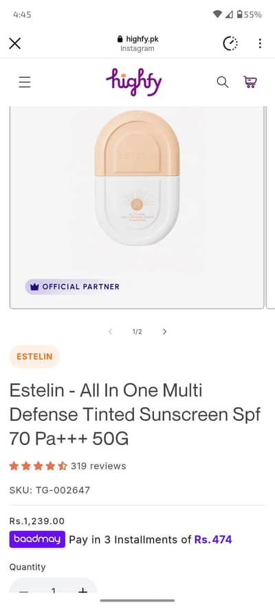 Esteline Sunscreen