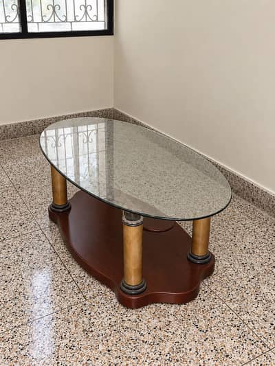 Centre Table with Wooden base finish