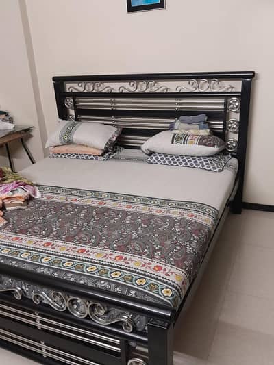 Bed with mattress