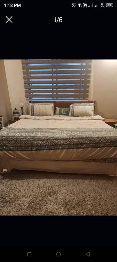 double bed with mattress