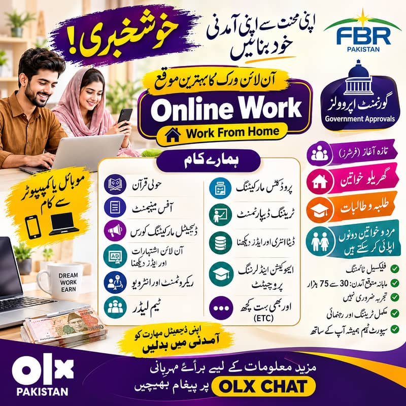 Part time|Full time| |Home Based Work|For Male & Female| Online Jobs ...