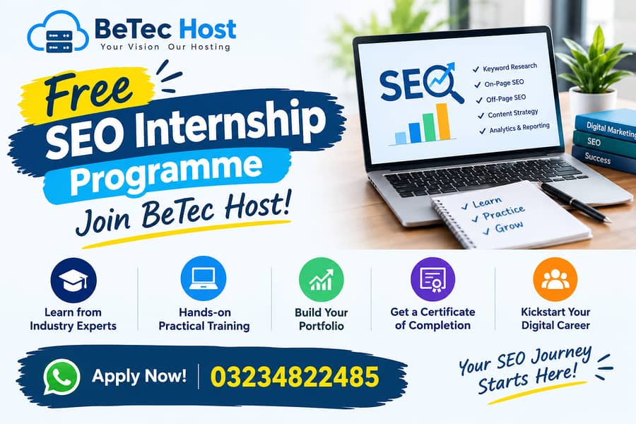 Free SEO Internship Programme – Join BeTec Host! 0