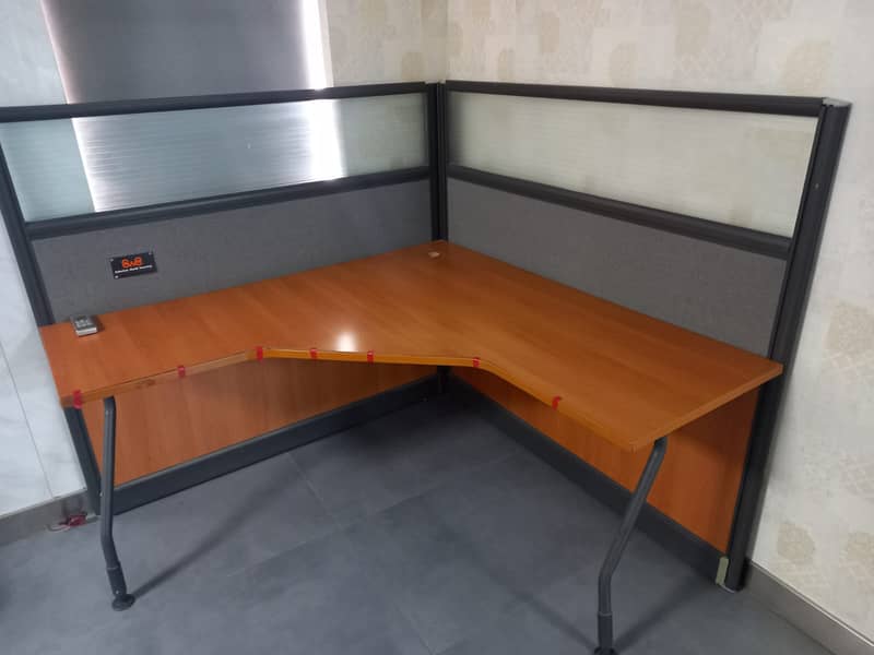 3 Interwood Office Computer Table – Triangle Shape 1