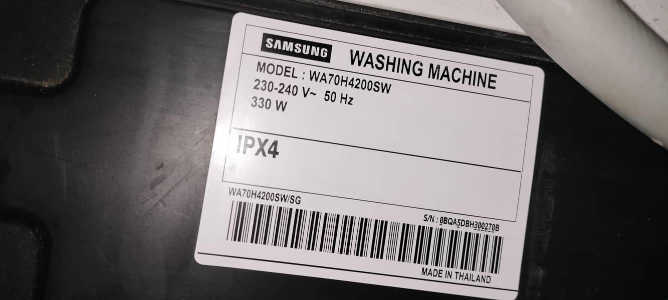 Samsung fully automatic washing machine 6