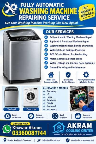 Fully Automatic Washing Machine Repairing Service