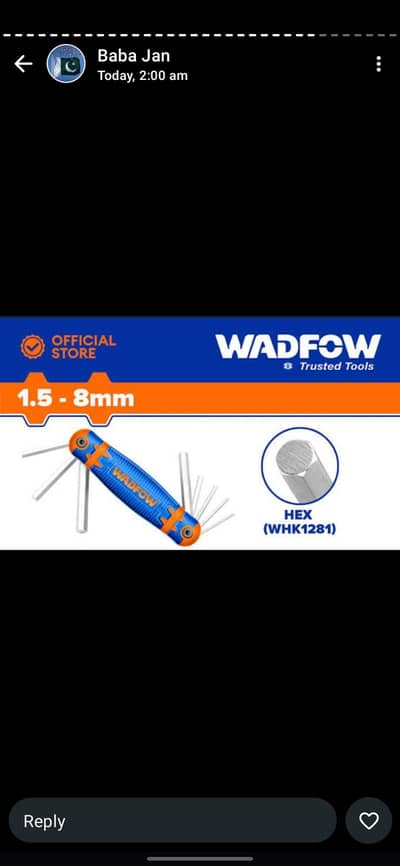 WADFOW CR-V HEX KEY