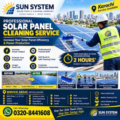 Solar panel cleaning services