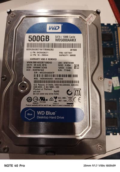 Desktop Hard drive and RAM