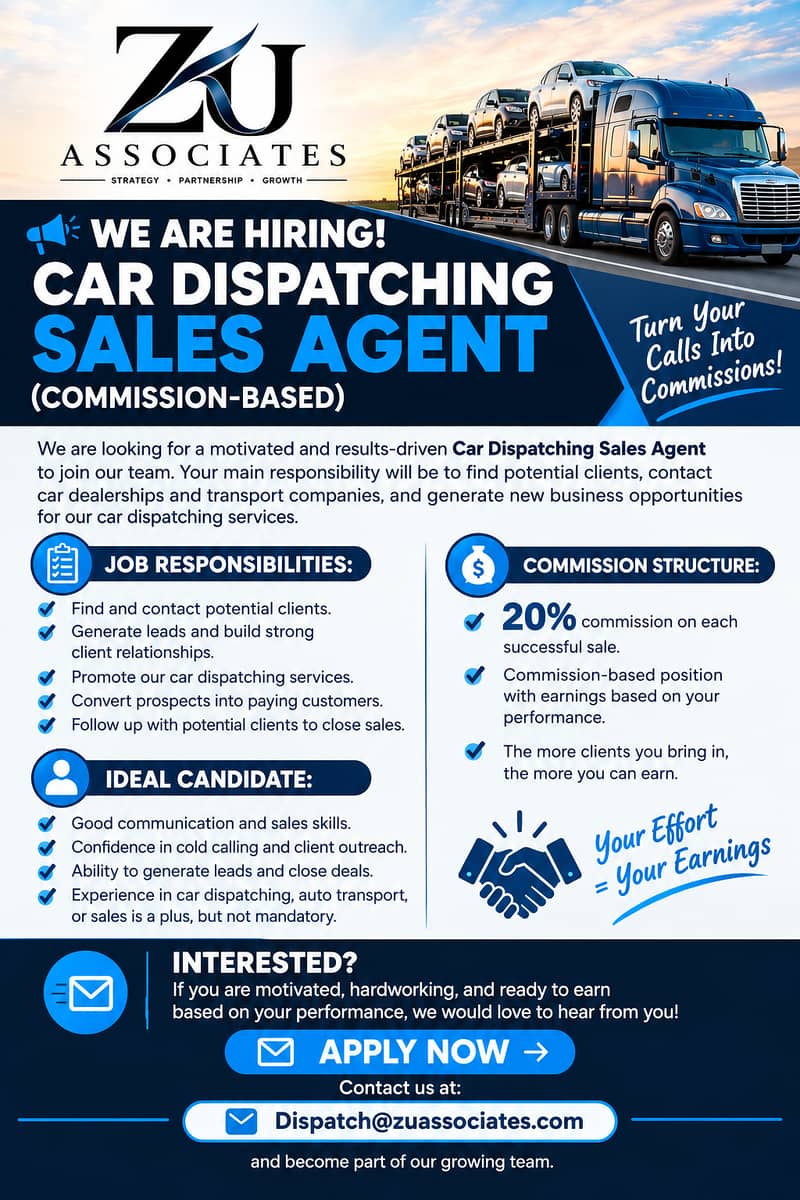 Car dispatching sales agent 0