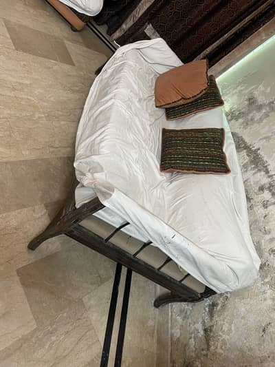 Sofas 4+3 +3  takhtposh dewwan bed with matress baby coat solid