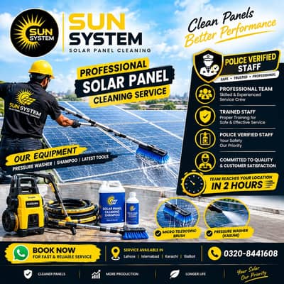 Solar panel cleaning services