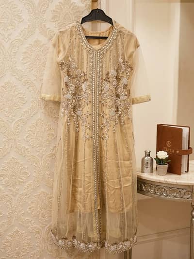 Handmade Gown with dupatta trouser