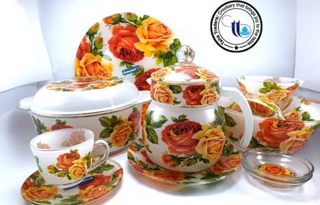 Glass 72 piece dinner set in just 35k