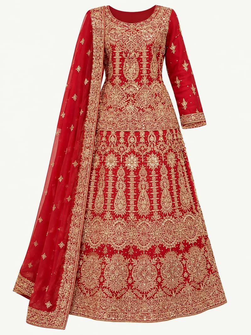 Red Lehnga 0