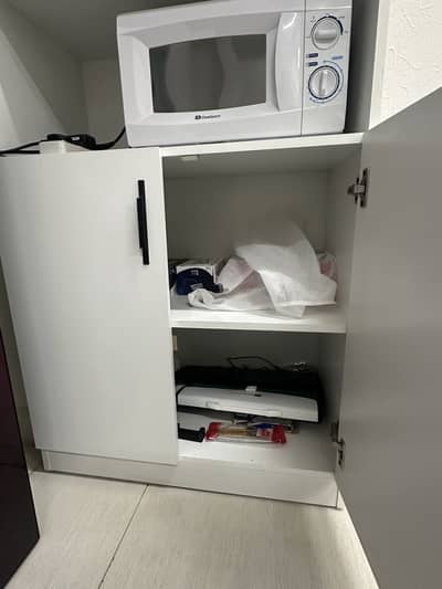 Office Pantry Cupboard – White, with Lockable Storage