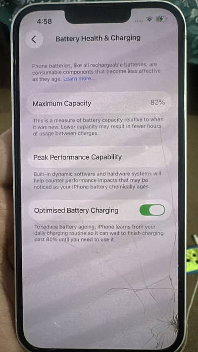 Iphone 13 simple PTA approved health 83 percent water pack