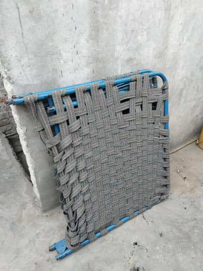 Folding Single Iron Charpai - Strong - For Hostel Home Use
